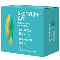 Купить: Экофуцин Дуо 300 мг + 100 мг 6 шт суппозитории вагинальные