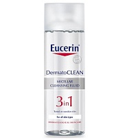 Купить: Eucerin DermatoClean 200 мл лосьон мицеллярный освежающий и очищающий 3 в 1