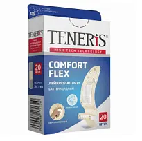 Купить: Teneris Comfort Flex 20 шт пластырь бактерицидный с ионами серебра на полимерной основе