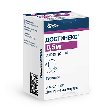 Купить Достинекс 0,5 мг 8 шт таблетки