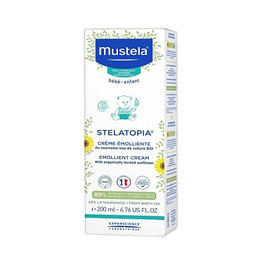 Купить Mustela Stelatopia 200 мл крем-эмолент для сухой кожи детский