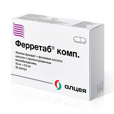 Купить Ферретаб Комп 30 шт капсулы с пролонгированным высвобождением