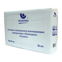 Купить: ПелигринКлассик простыни 30 шт 60 см × 90 см одноразовые впитывающие