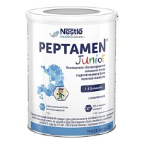Купить: Nestle Peptamen Junior 400 г смесь сухая для энтерального питания от 1 года до 10 лет банка ваниль