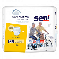 Купить: Seni Active Normal 10 шт подгузники-трусы размер XL 5,5 капель