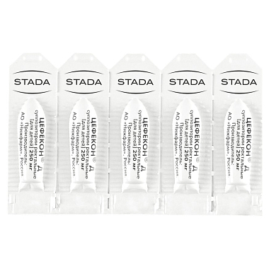 Купить Цефекон Д 250 мг 10 шт суппозитории ректальные для детей