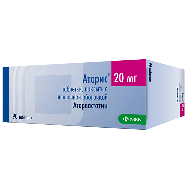Купить Аторис 20 мг 90 шт таблетки покрытые пленочной оболочкой