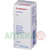 Купить: Клафоран 1 г 1 шт порошок для приготовления раствора для внутривенного и внутримышечного введения флакон