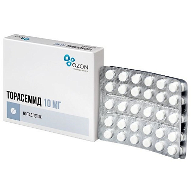 Купить Торасемид 10 мг 60 шт таблетки