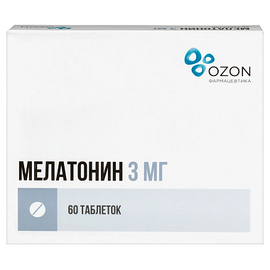 Купить Мелатонин 3 мг 60 шт таблетки покрытые пленочной оболочкой