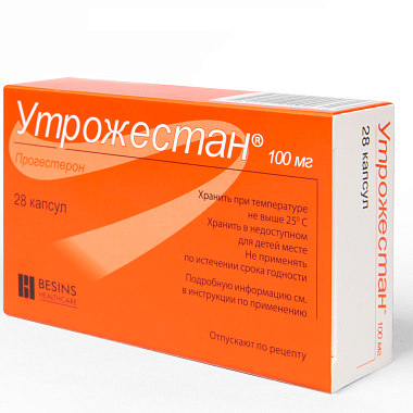 Купить Утрожестан 100 мг 28 шт капсулы