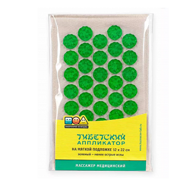 Купить Тибетский аппликатор 12 см х 22 см 1 шт массажер для чувствительной кожи коврик зеленый