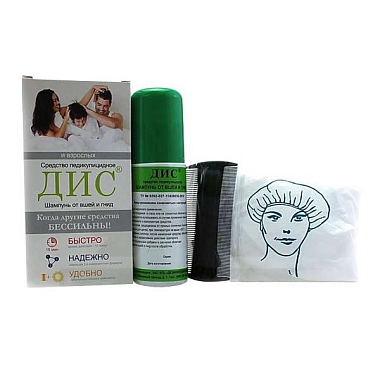 Купить Дис 100 мл средство педикулицидное шапочка и расческа