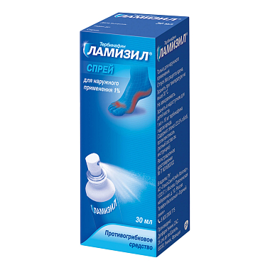 Купить Ламизил 1% 30 мл спрей для наружного применения