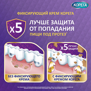 Купить Корега 40 г крем для фиксации зубных протезов комплексная защита