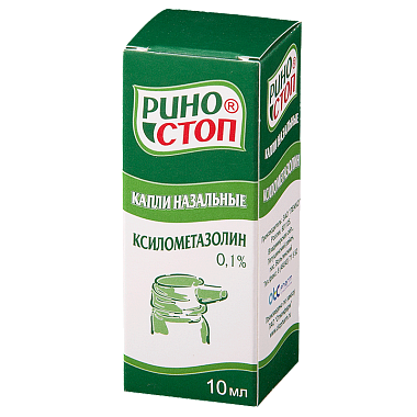 Купить Риностоп 0,1% 10 мл капли назальные