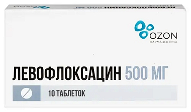 Купить Левофлоксацин 500 мг 10 шт таблетки покрытые пленочной оболочкой