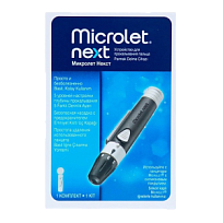 Купить: Microlet next устройство для прокалывания пальца + 5 стерильных ланцетов
