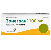 Купить: Зонегран 100 мг 56 шт капсулы