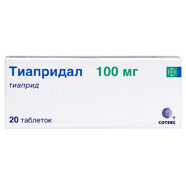 Купить Тиапридал 100 мг 20 шт таблетки