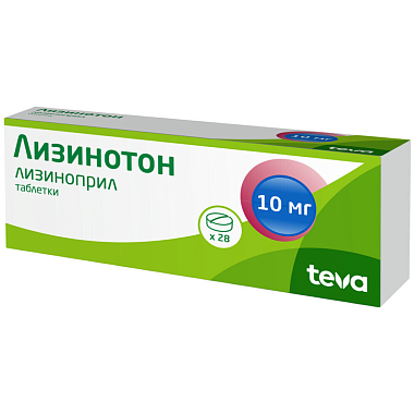 Купить Лизинотон 10 мг 28 шт таблетки