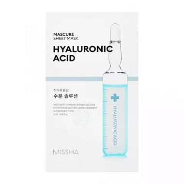 Купить Missha Mascure 28 мл маска для лица увлажняющая с гиалуроновой кислотой для сухой кожи