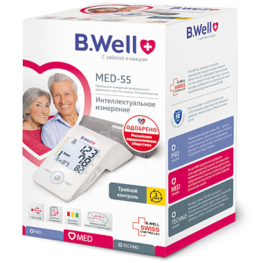Купить B.Well MED-55 тонометр автоматический с манжетой 22-42 см