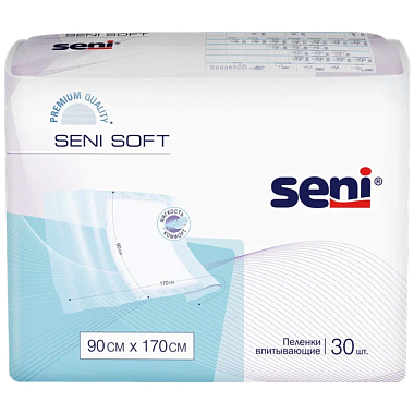 Купить Seni Soft пеленки 30 шт 90 см х 170 см 4 капли