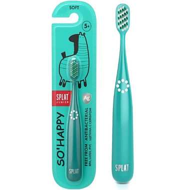 Купить Splat Junior щетка зубная детская инновационная с ионами серебра мягкая щетина 4+