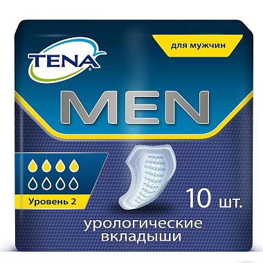 Купить Tena Men 10 шт прокладки урологические уровень 2