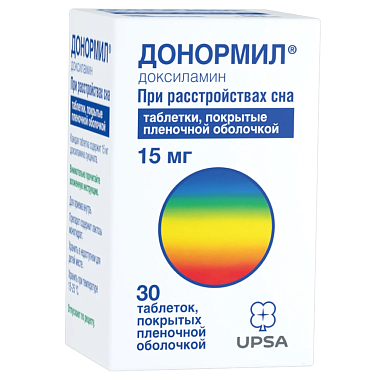 Купить Донормил 15 мг 30 шт таблетки покрытые пленочной оболочкой