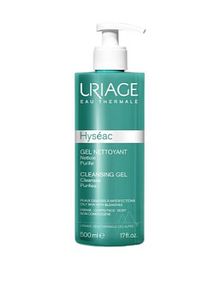Купить Uriage Hyseac 500 мл гель для лица очищающий флакон-помпа