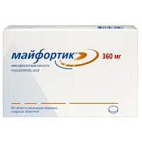 Купить: Майфортик 360 мг 60 шт таблетки покрытые кишечнорастворимой оболочкой