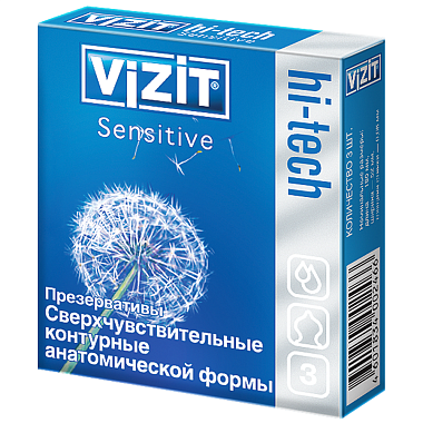 Купить Vizit Hi-tech Sensitive 3 шт презервативы сверхчувствительные