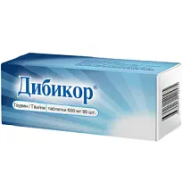 Купить: Дибикор 500 мг 90 шт таблетки