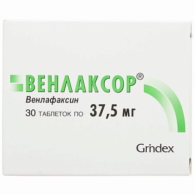 Купить Венлаксор 37,5 мг 30 шт таблетки