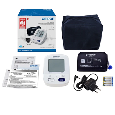 Купить Omron M3 Comfort (HEM-7155-ALRU) тонометр автоматический с адаптером + универсальная манжета