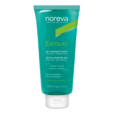 Купить Noreva Exfoliac 100 мл гель для лица и тела мягкий очищающий