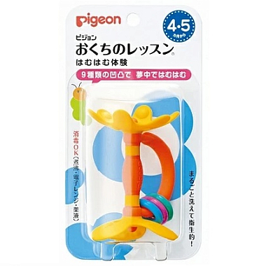 Купить Pigeon игрушка-прорезыватель обучающая цветок 4 мес+