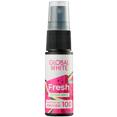 Купить Global White Fresh 15 мл спрей для полости рта освежающий сочный арбуз