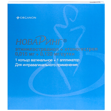 Купить НоваРинг 15 мкг + 120 мкг 1 шт кольцо вагинальное с аппликатором