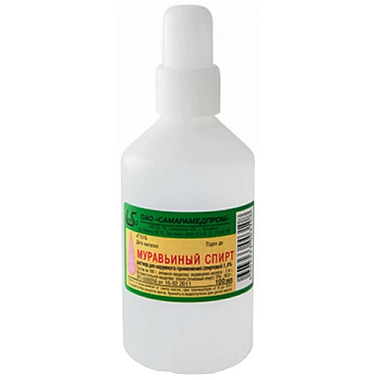 Купить Муравьиный спирт 1,4 % 100 мл раствор спиртовой для наружного применения