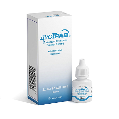 Купить Дуотрав 2,5 мл капли глазные