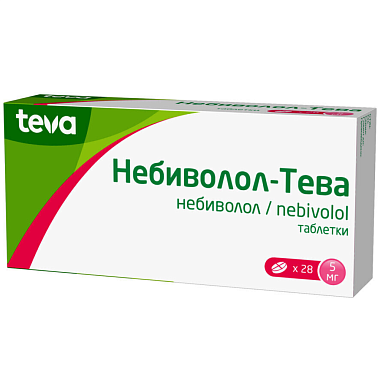 Купить Небиволол-Тева 5 мг 28 шт таблетки