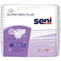 Купить: Seni Super Plus 10 шт подгузники для взрослых размер L