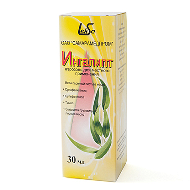 Купить Ингалипт 30 мл аэрозоль для местного применения