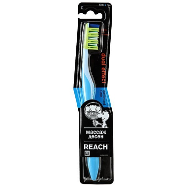 Купить Reach Dual Effect зубная щетка средняя цвет в ассортименте