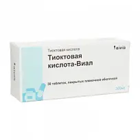 Купить: Тиоктовая кислота-Виал 300 мг 30 шт таблетки покрытые пленочной оболочкой