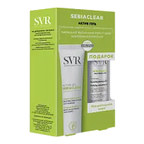 Купить: SVR Sebiaclear Active набор для лица для чувствительной смешанной жирной кожи 40 мл гель против несовершенств + 75 мл вода мицеллярная