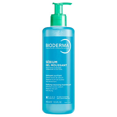 Купить Bioderma Sebium 500 мл гель-мусс очищающий для жирной и проблемной кожи флакон с помпой